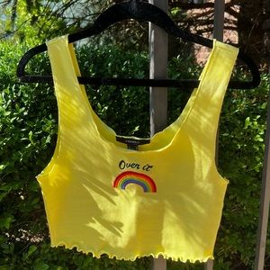 Forever 21 over it rainbow crop top.